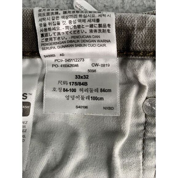 Levis 511 Jeans Mens Size 33x32 Waist Measures 30 Medium Wash Zip Button Pockets - Picture 7 of 10